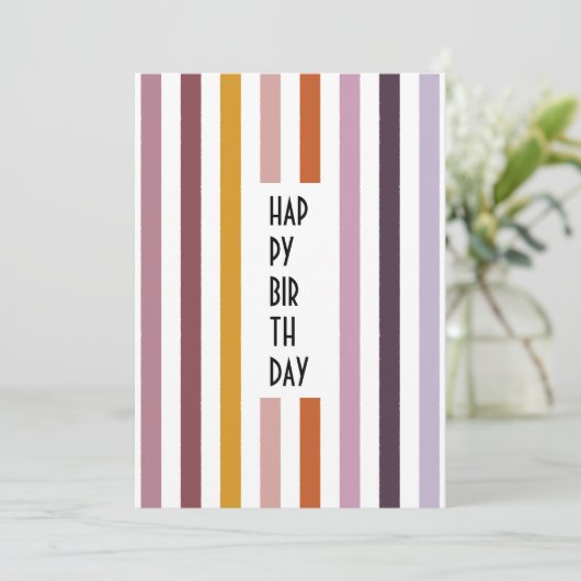 Echo Trails Custom Kaart – Roze tinten Strepen (Staand voorkant)