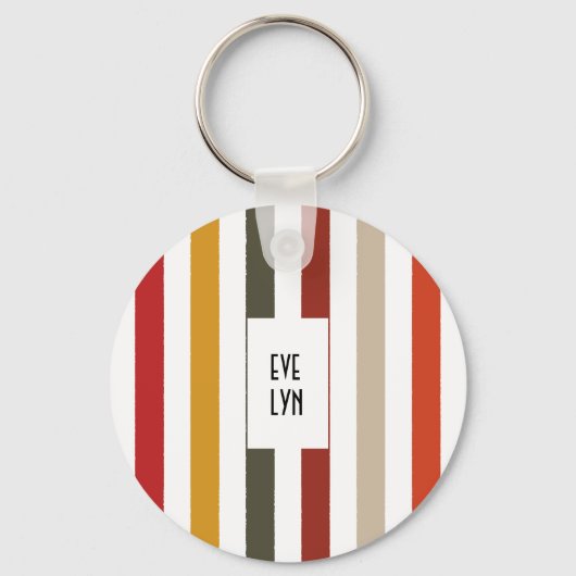 Echo Trails Custom Metal Keyring – Aardse tinten Sleutelhanger (Achterkant)