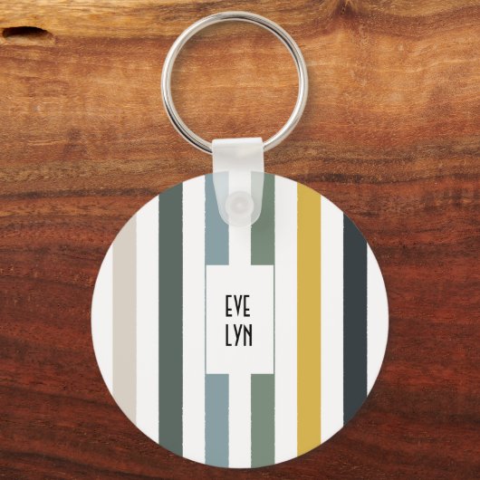 Echo Trails Custom Metal Keyring – Blauw/Groene Ti Sleutelhanger (Achterkant)