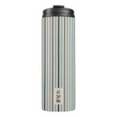 Echo Trails Custom Thermal Tumbler – Blauwe Strepe Thermosbeker (Voorkant)