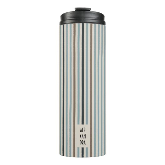 Echo Trails Custom Thermal Tumbler – Blauwe Strepe Thermosbeker (Voorkant)