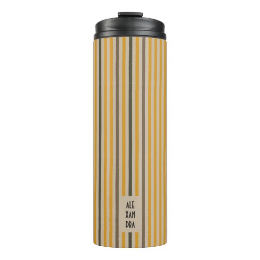 Echo Trails Custom Thermal Tumbler – Mosterd Thermosbeker (Voorkant)