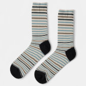 Echo Trails Gestreepte Duurzame Sokken - Blauw (Links)