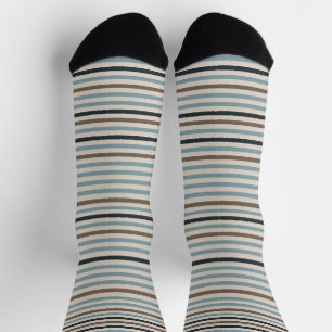 Echo Trails Gestreepte Duurzame Sokken - Blauw