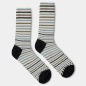 Echo Trails Gestreepte Duurzame Sokken - Blauw (Rechts)
