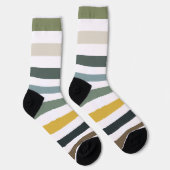 Echo Trails Gestreepte Duurzame Sokken - Blauw/Gro (Rechts)