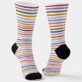 Echo Trails Gestreepte Duurzame Sokken - Multicolo (Gebogen)