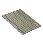 Echo Trails Matcha Green Striped Journal Notitieboek (Rechterzijde)