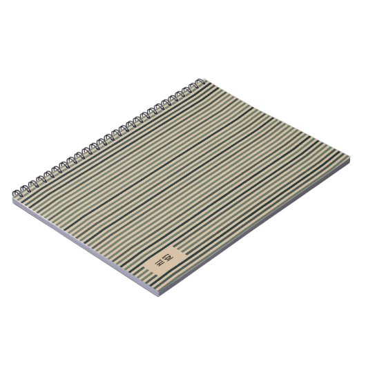 Echo Trails Matcha Green Striped Journal Notitieboek (Linkerzijde)