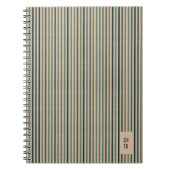 Echo Trails Matcha Green Striped Journal Notitieboek (Voorkant)