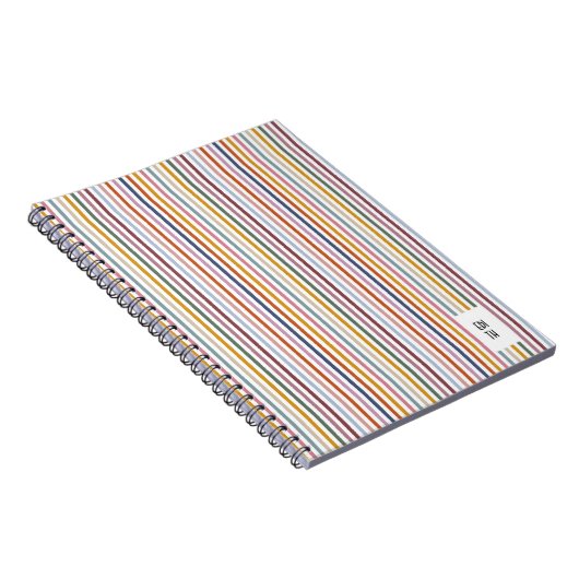 Echo Trails Multicolor Striped Journal Notitieboek (Rechterzijde)