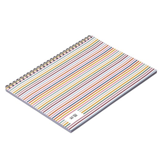 Echo Trails Multicolor Striped Journal Notitieboek (Linkerzijde)