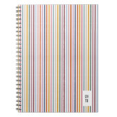 Echo Trails Multicolor Striped Journal Notitieboek (Voorkant)