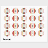 Echo Trails Ronde Stickers – Aardse tinten strepen (Vel)