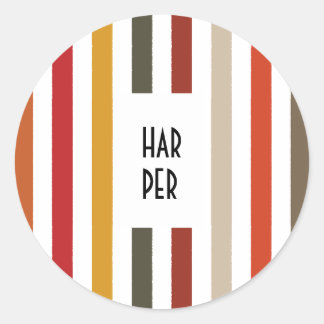 Echo Trails Ronde Stickers – Aardse tinten strepen