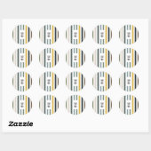 Echo Trails Ronde Stickers – Blauw/Groene Strepen (Vel)