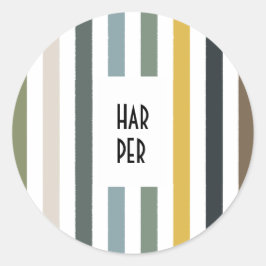 Echo Trails Ronde Stickers – Blauw/Groene Strepen