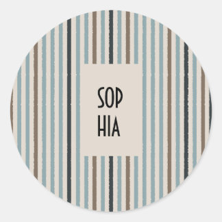 Echo Trails Ronde Stickers – Blauwe Strepen