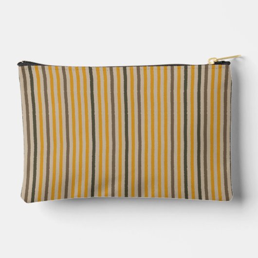 Echo Trails Stripes Accessoirezak – Mosterd Etui (Achterkant)