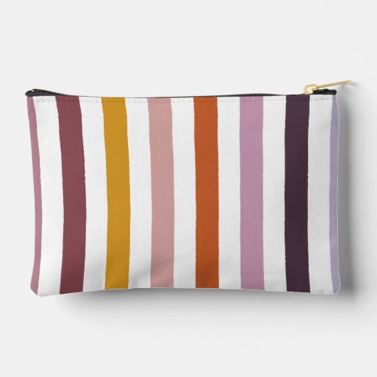 Echo Trails Stripes Accessoirezak – Roze tinten Etui (Achterkant)