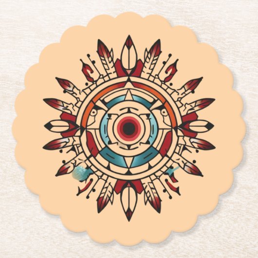 "Echo van de aarde" Kartonnen Onderzetters (Voorkant)