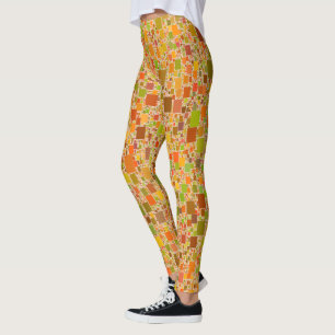 Echo van de herfst betegelde het Abstracte Ontwerp Leggings