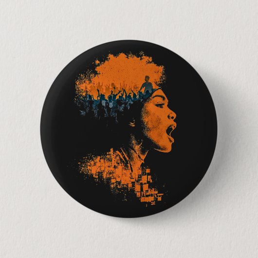 Echo van de Menigte Ronde Button 5,7 Cm (Voorkant)