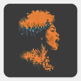 Echo van de Menigte Vierkante Sticker