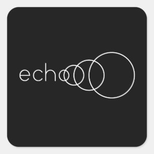 Echo Word Afbeelding Word Sound Echo Vierkante Sticker