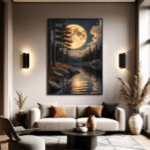 Echoën van de Gouden Maan Canvas Afdruk