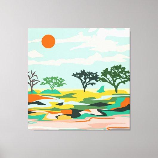 Echoën van de Sahara Canvas Afdruk (Voorkant)