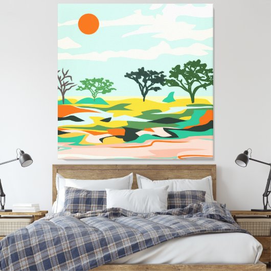 Echoën van de Sahara Canvas Afdruk (Insitu (Slaapkamer))