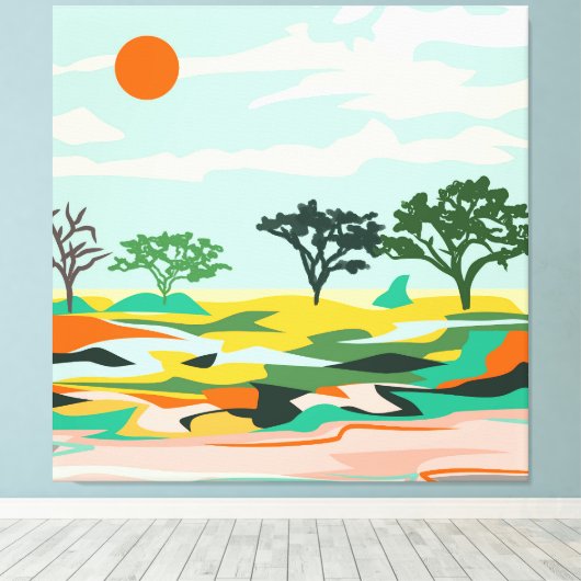 Echoën van de Sahara Canvas Afdruk (Insitu (Houten vloer))