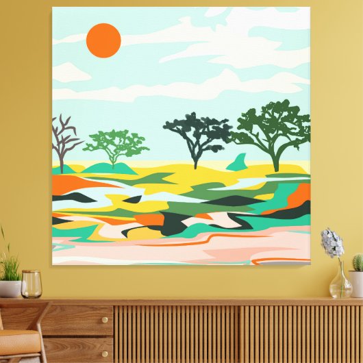 Echoën van de Sahara Canvas Afdruk (Insitu (Woonkamer))