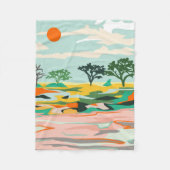 Echoën van de Sahara Fleece Deken (Voorkant)