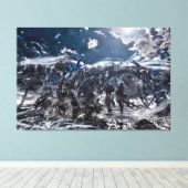 Echoën van een vergeten machine canvas afdruk (Insitu (Houten vloer))