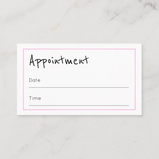 "Echoes" Aanwijzingskaarten voor Opticien Afsprakenkaartje (Achterkant)