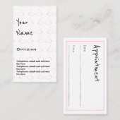 "Echoes" Aanwijzingskaarten voor Opticien Afsprakenkaartje (Voorkant / Achterkant)