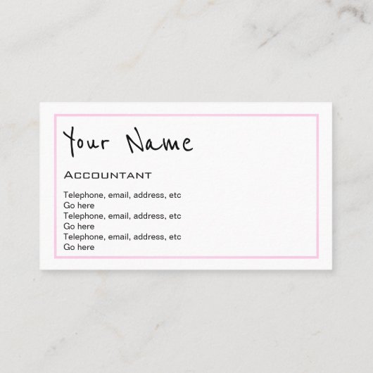 "Echoes" Accountant Visitekaartjes (Achterkant)
