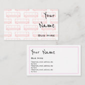 "Echoes" Bus Hire Visitekaartjes (Voorkant / Achterkant)