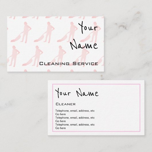 "Echoes" Cleaner Visitekaartjes (Voorkant / Achterkant)