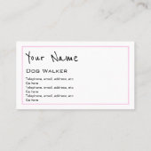 "Echoes" Dog Walker Visitekaartjes (Achterkant)