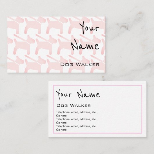 "Echoes" Dog Walker Visitekaartjes (Voorkant / Achterkant)