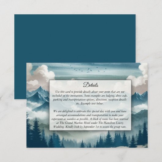 Echoes door de mistige dennen informatiekaartje (Voorkant / Achterkant)