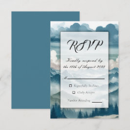 Echoes door de mistige dennen RSVP kaartje