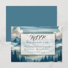 Echoes door de mistige dennen RSVP kaartje