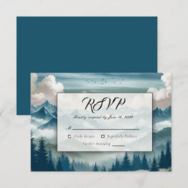 Echoes door de mistige dennen RSVP kaartje