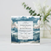 Echoes door de Misty Pines bruiloft Kaart (Staand voorkant)