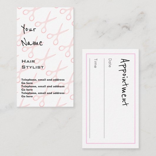 "Echoes" Hair Stylist Appointkaarten Afsprakenkaartje (Voorkant / Achterkant)
