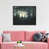 Echoes in de dennen canvas afdruk (Insitu (Woonkamer))